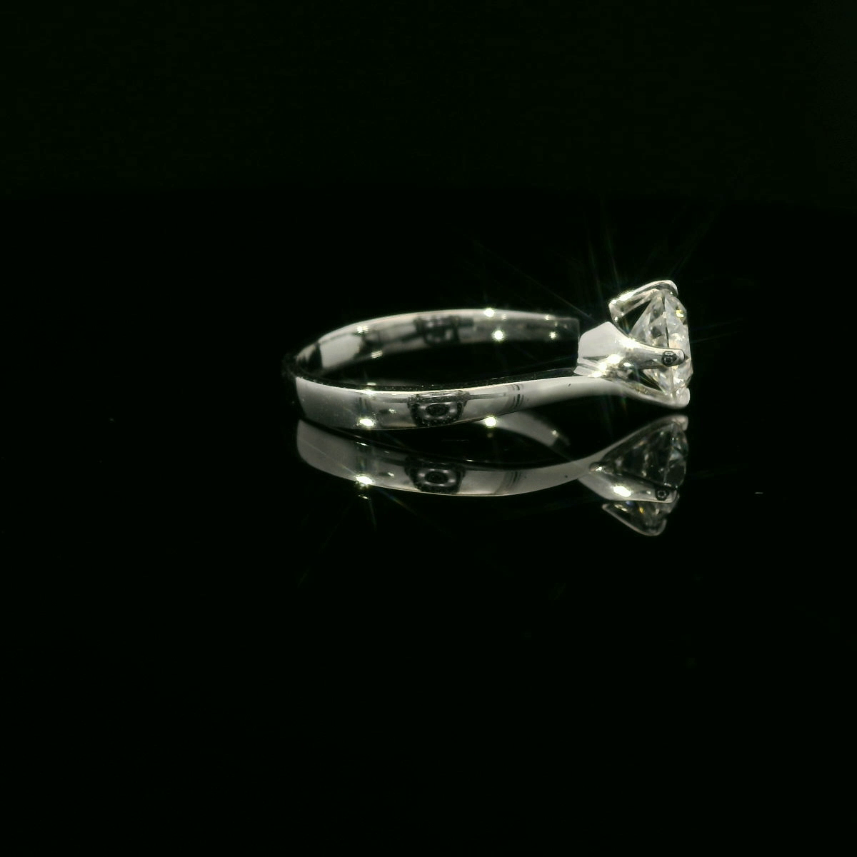 GIA 1.30ct RD D SI1 3EX 18k W/G