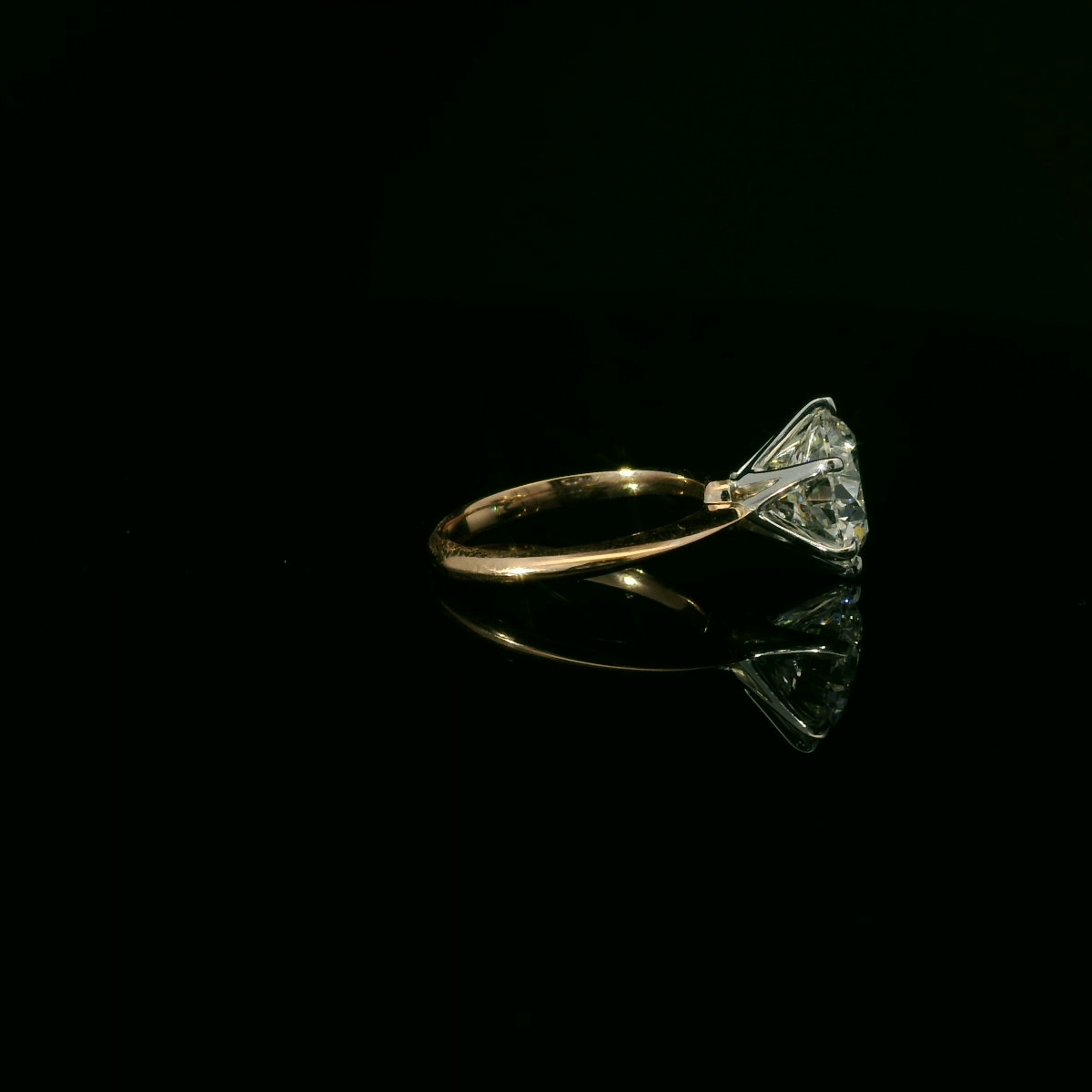 IGI Lab Grown Round 3.00ct D VVS2 18k W/G