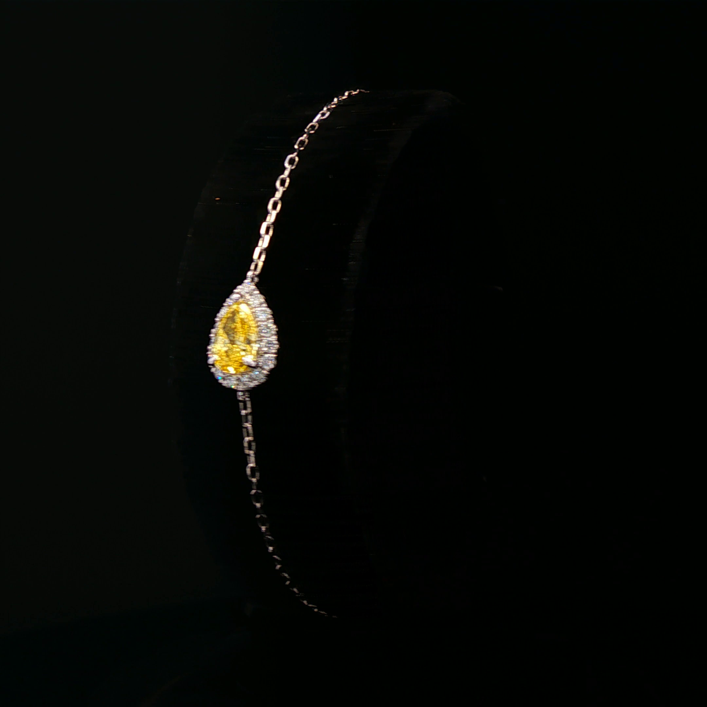 IGI Pear Fancy Intense Yellow VS1 0.56ct - 5900$ HKD