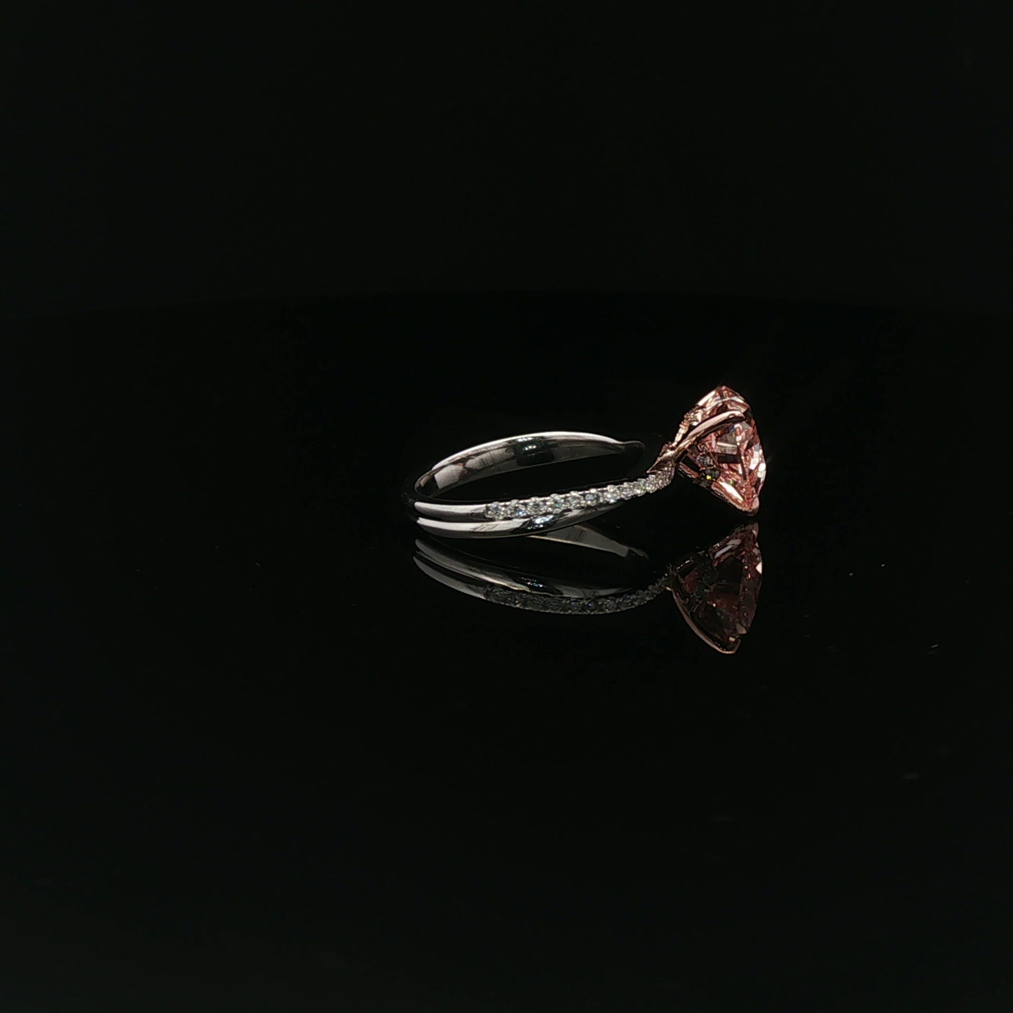 IGI Heart 3.04ct FVP VVS2 18kR+W