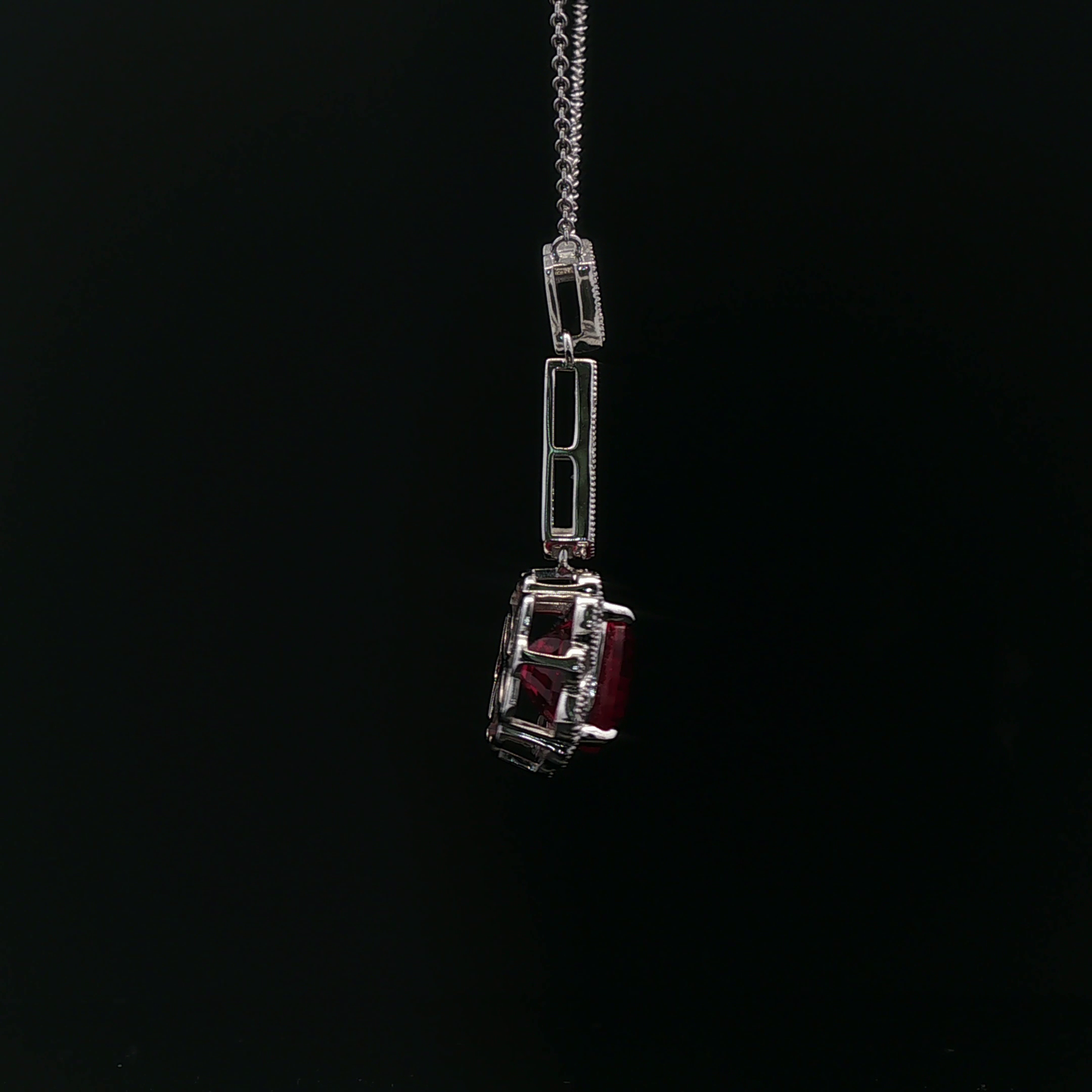 Lab Grown 8.29ct Cushion Ruby Pendant - 9,900$ HKD