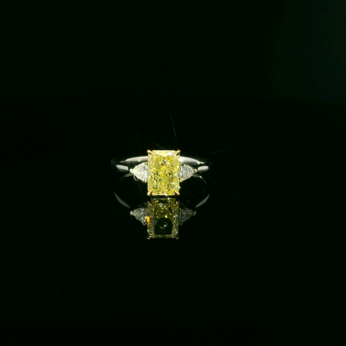 1.53ct Radiant Fancy Intense Yellow