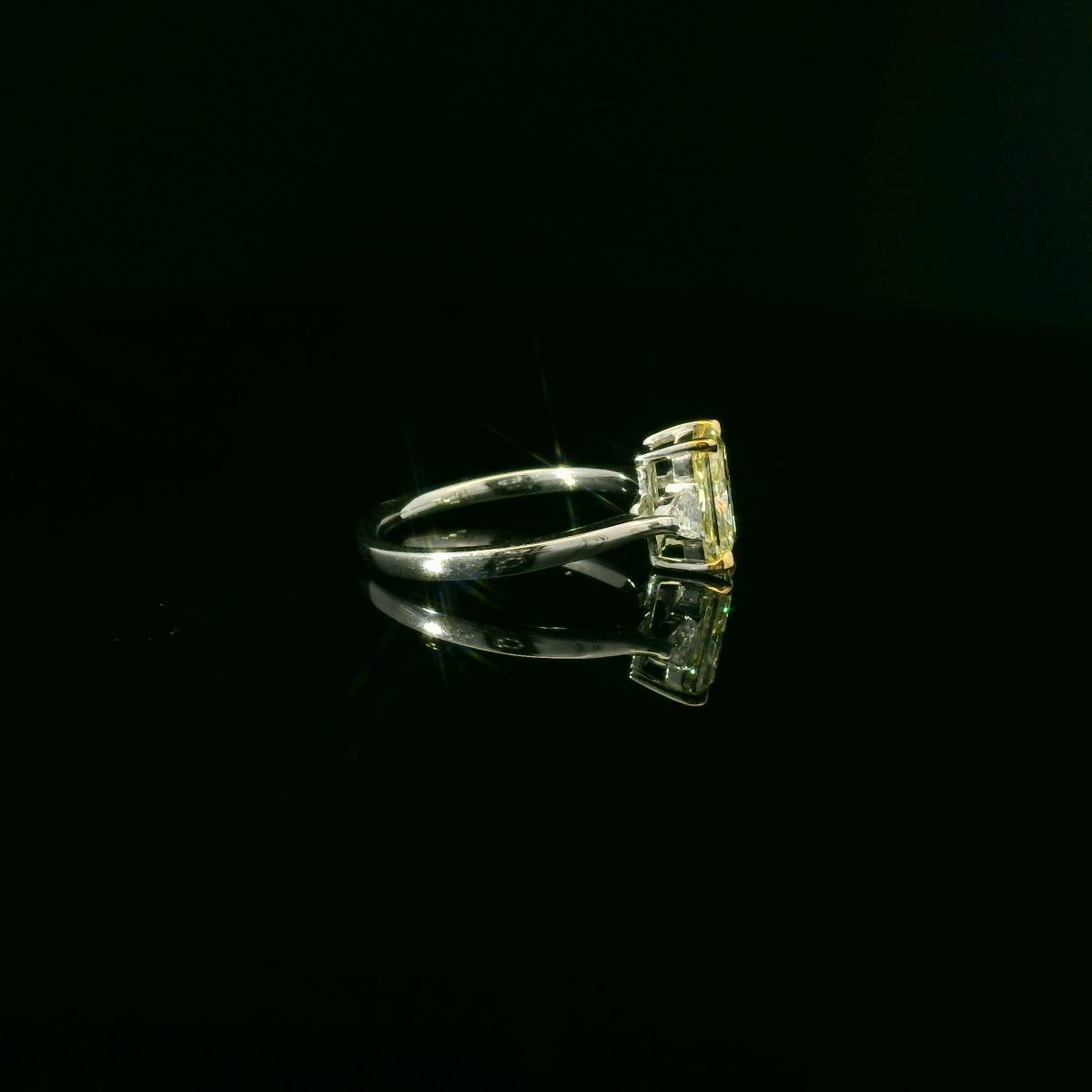 1.53ct Radiant Fancy Intense Yellow