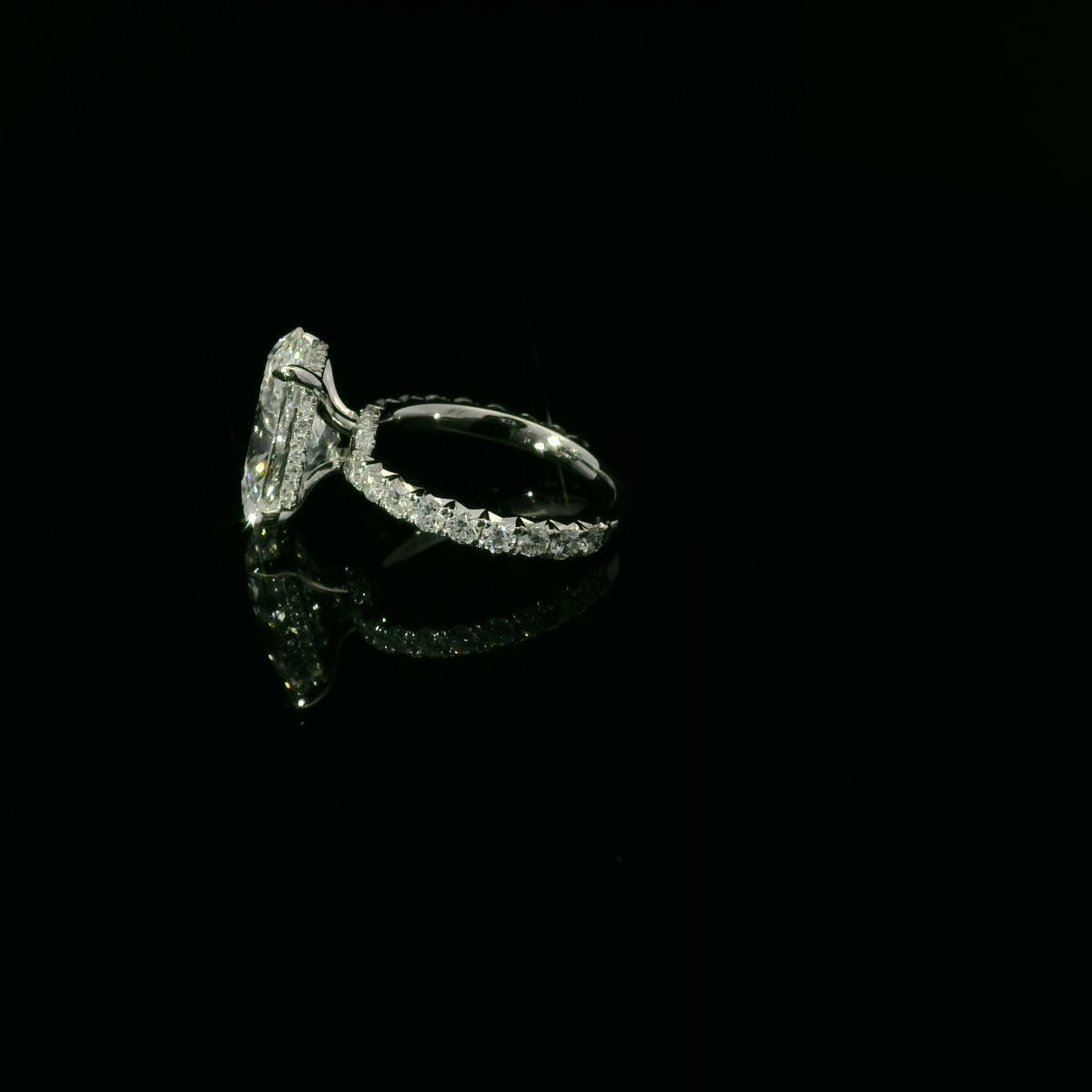 IGI Oval 5ct E VS1 EX EX N 18K W/G