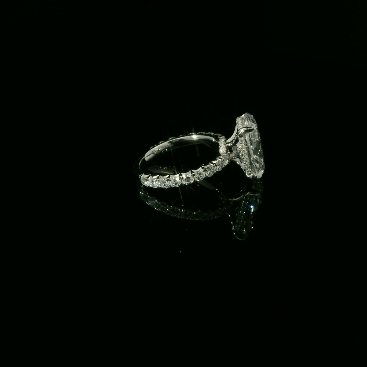 Elegant Oval Diamond Engagement Ring
