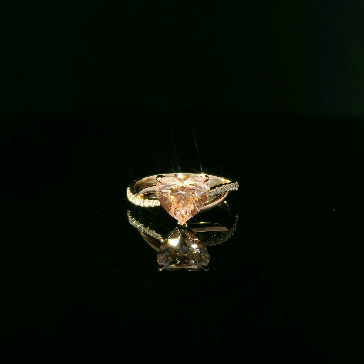 IGI 2.06ct Fancy Intense Pink 18k R/G