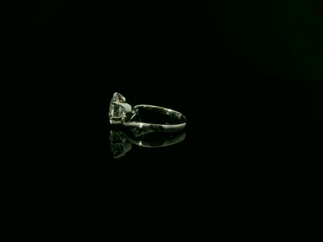 1.78ct D IF 18k W/G With Small Blue Sapphire