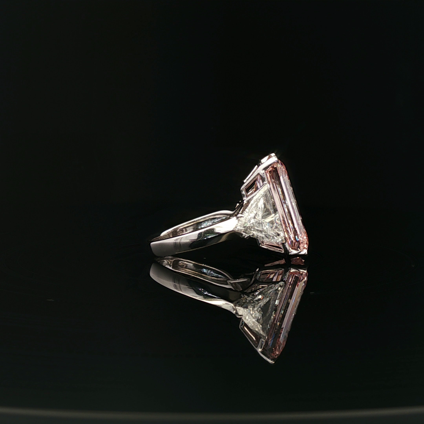 IGI Emerald 14.04ct Fancy Intense Pink 18K/W