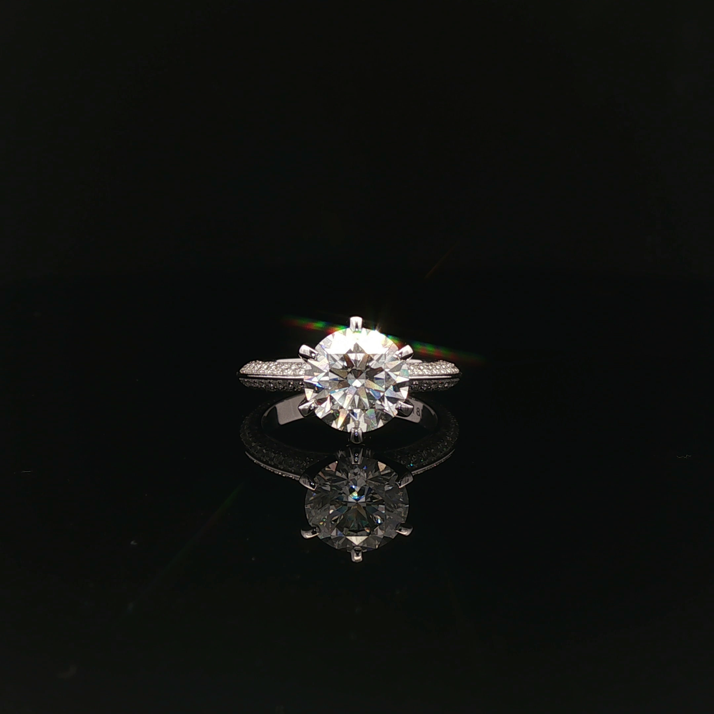 IGI Round 2.53ct D VVS2 18k/W