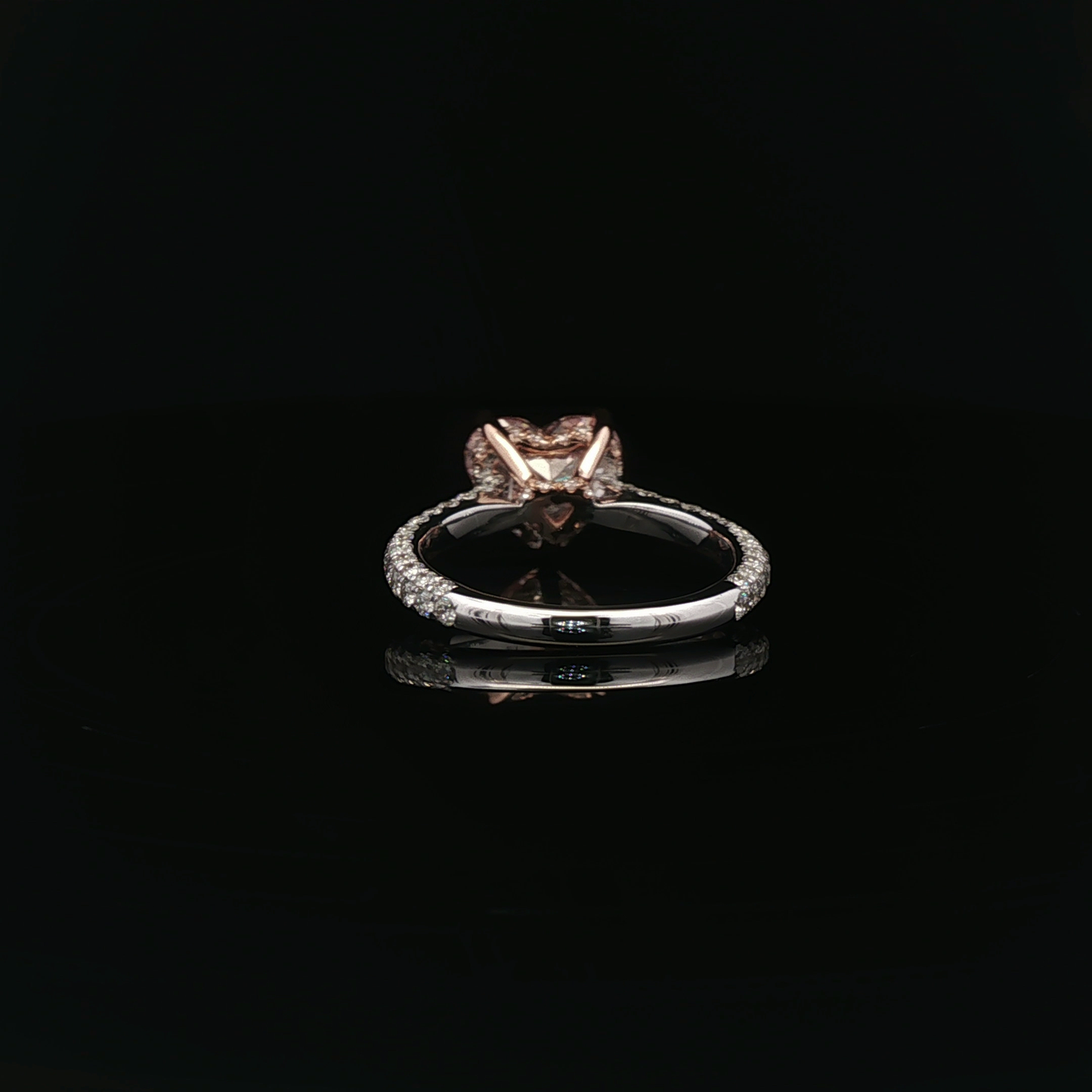 IGI Heart 3.05ct Fancy Intense Pink VVS2 18K/R&W