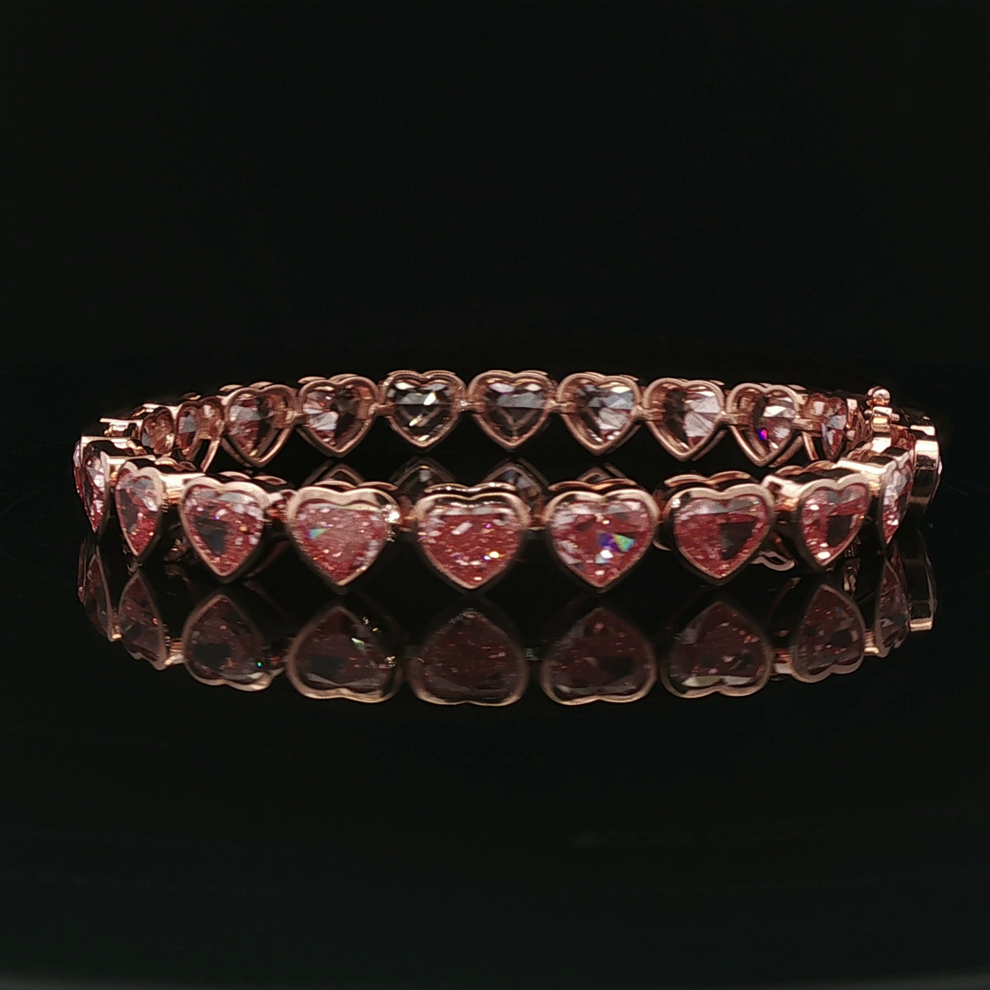 Heart 25.81ct Tennis Bracelet 18KR