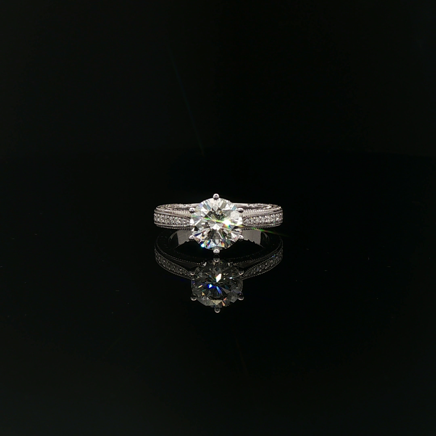 GIA Round 2.01ct E VVS2 18k/w