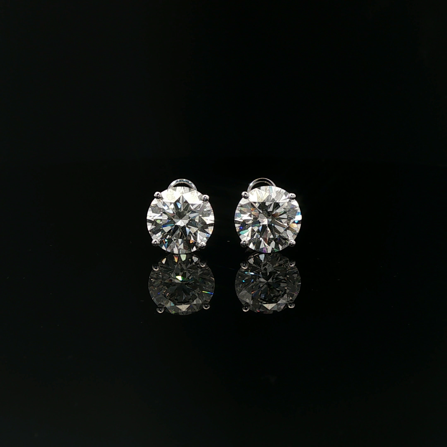 IGI RD 5.07ct+5.08ct E VVS2 18k Earring Studs