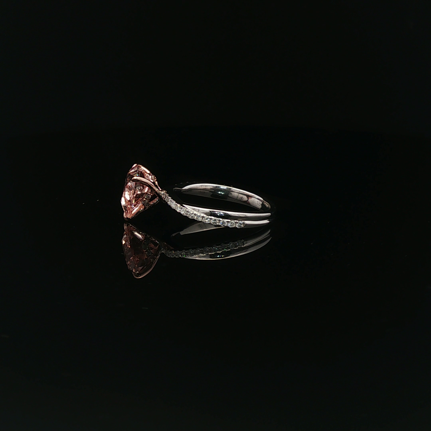 IGI Heart 3.04ct FVP VVS2 18kR+W
