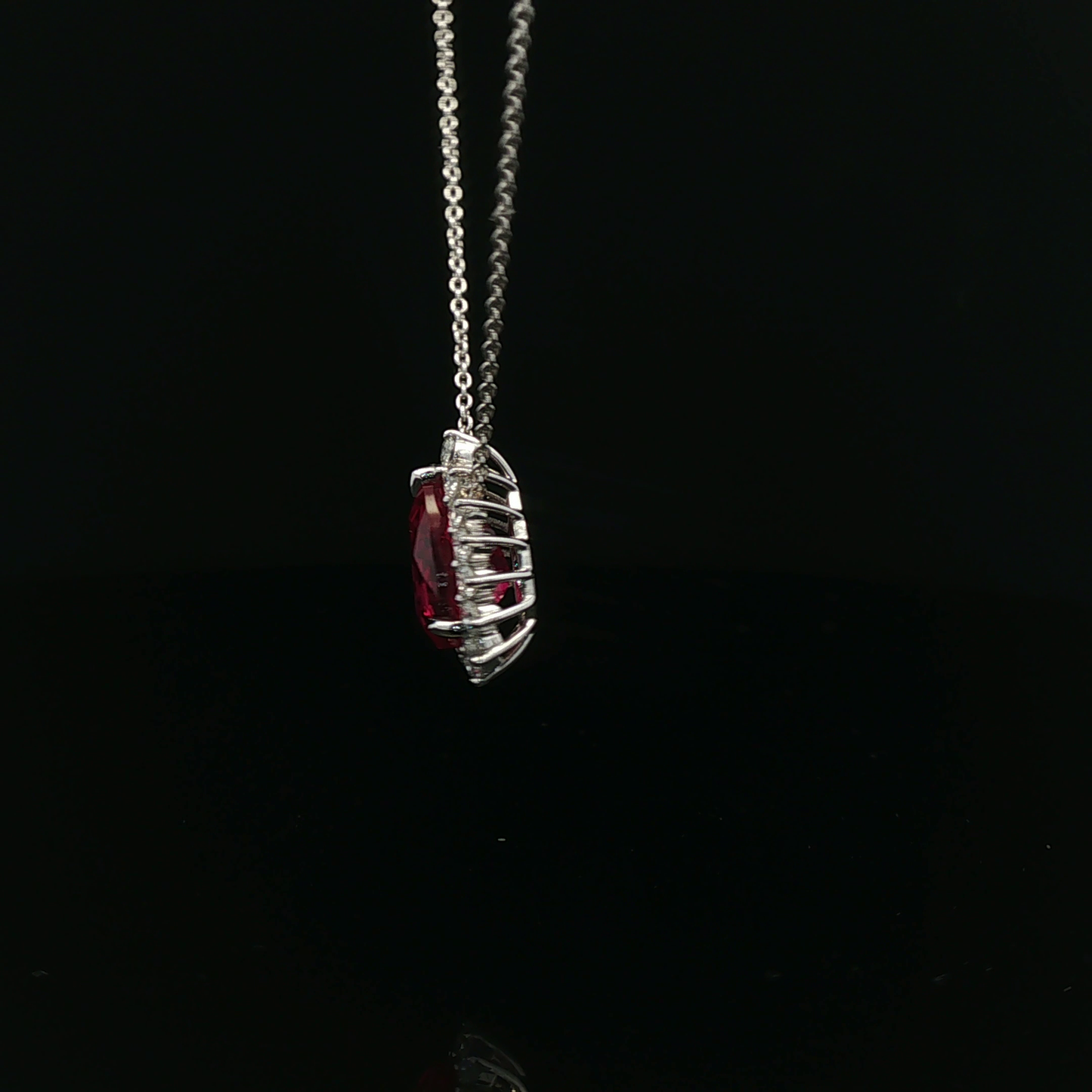 Lab Grown 3.35ct Pear Ruby Pendant - 7,500$ HKD