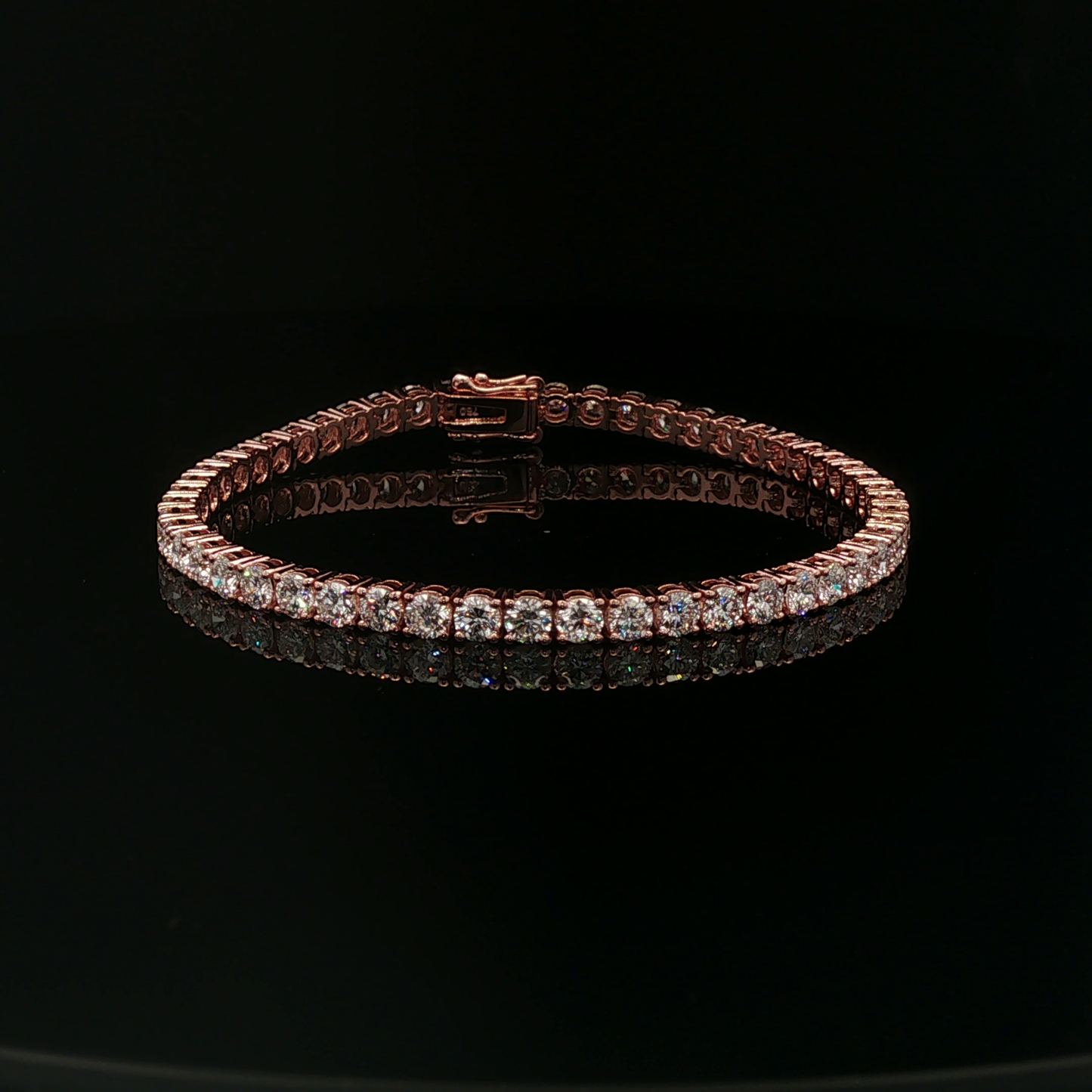 18KR 10pt Round Tennis Bracelet