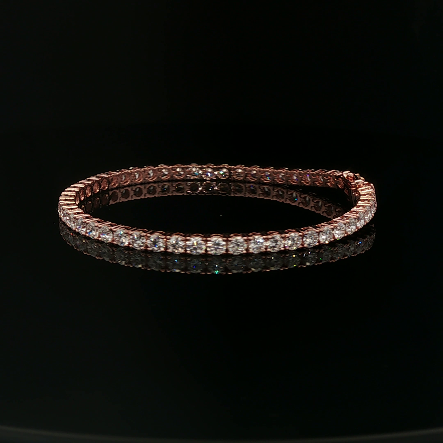 18KR 10pt Round Tennis Bracelet