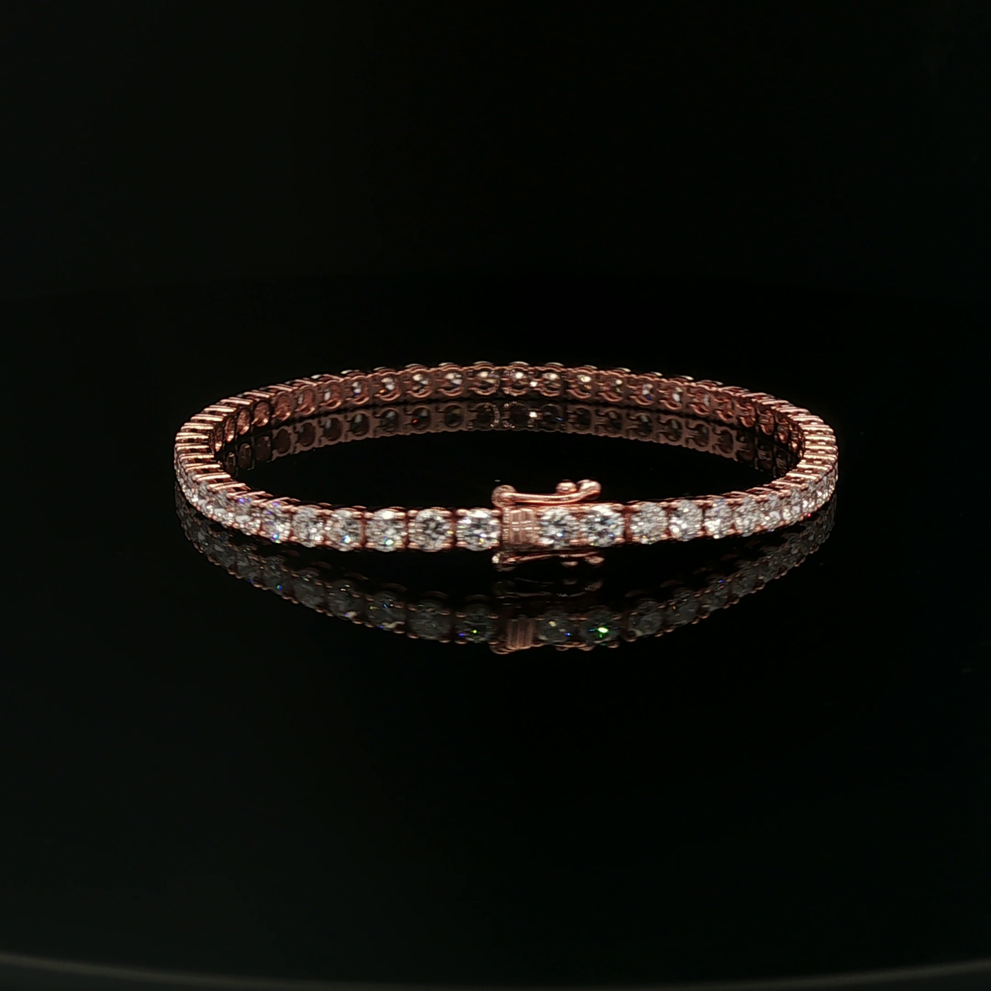 18KR 10pt Round Tennis Bracelet
