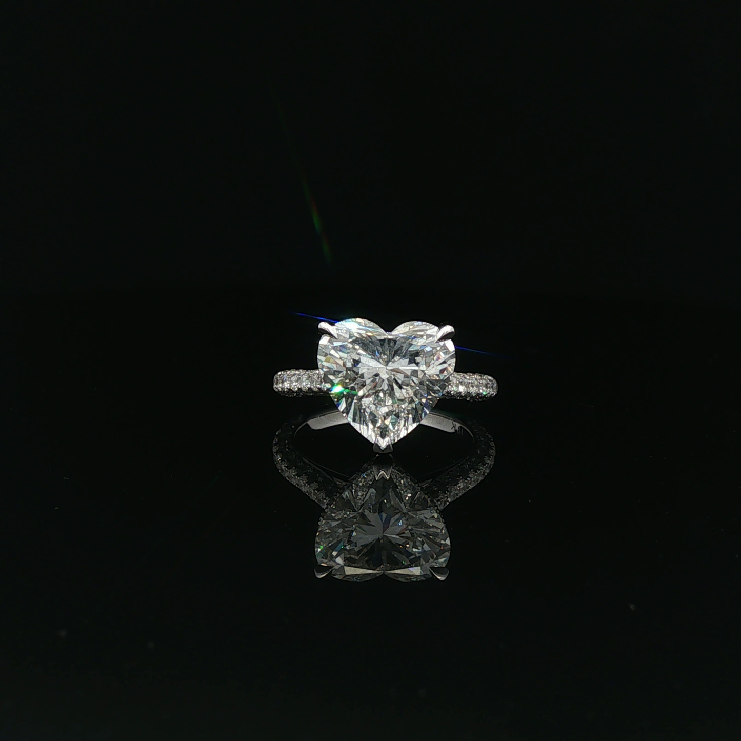 IGI Heart 5.01ct D VVS2 18K/w
