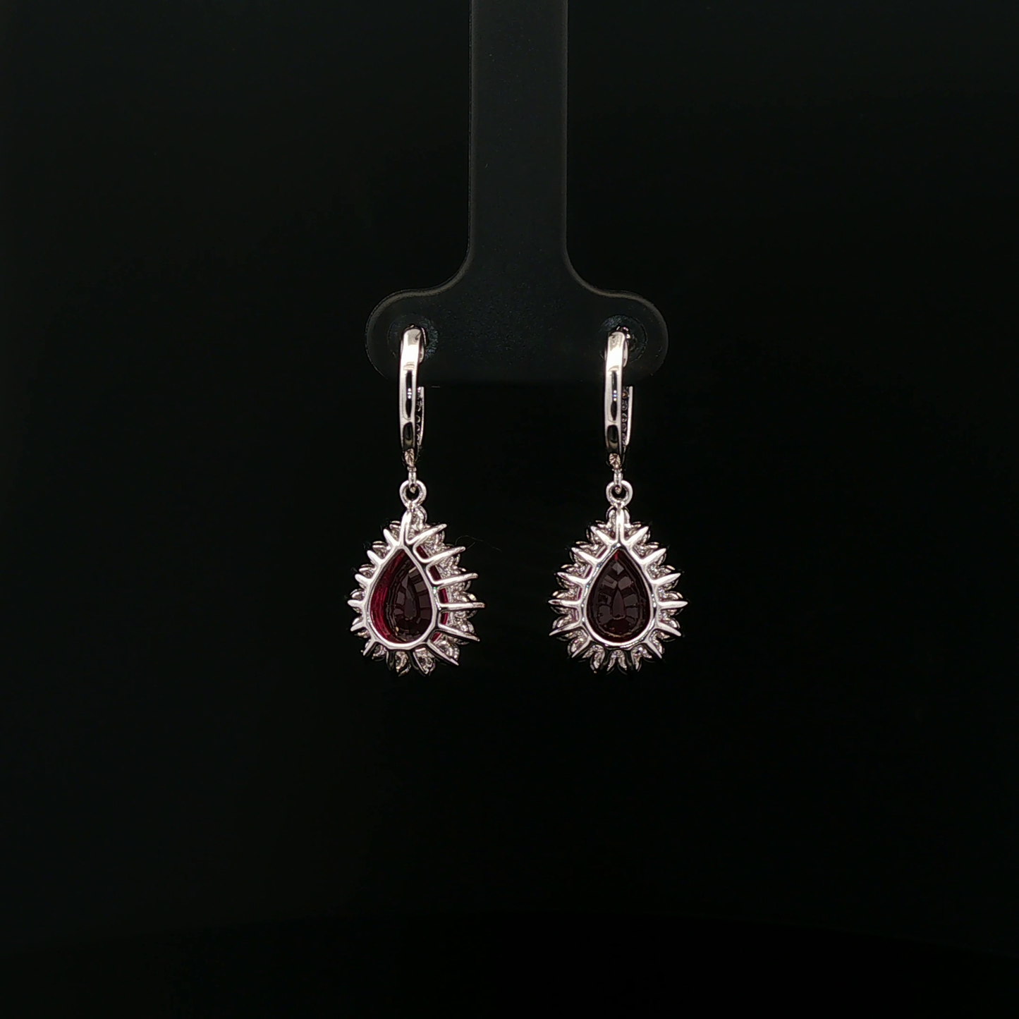 IGI LAB RUBY 3.02CT+3.10CT Hanging Earring 18k/w