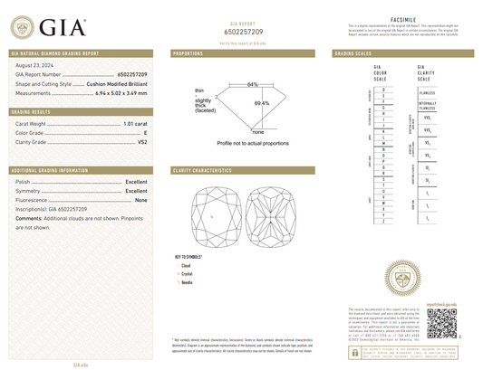 GIA #6502257209 NATURAL DIAMOND 50% DEPOSIT AMOUNT!