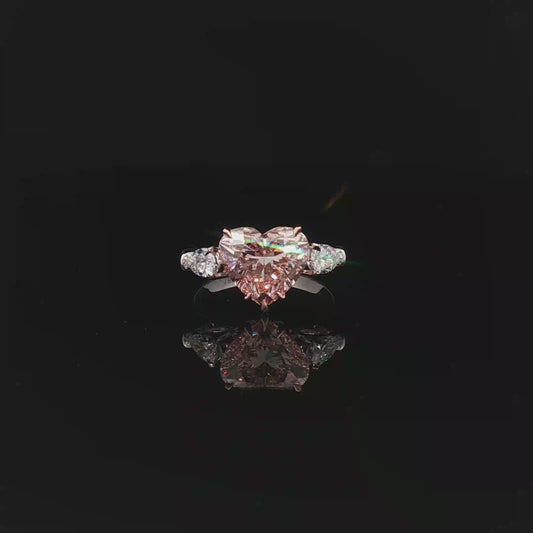 IGI Heart 3.06ct FVP VVS2 18KR+W
