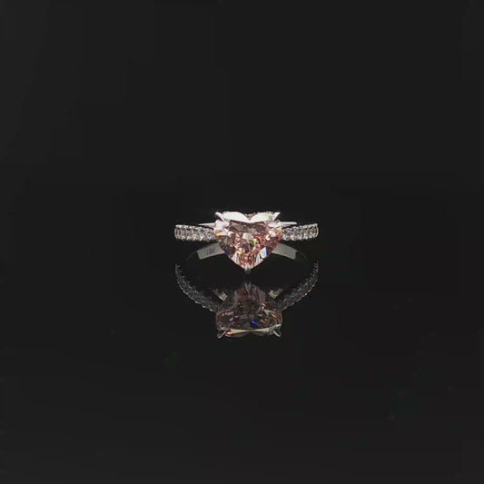IGI HEART Fancy Intense Pink VVS2 2.08ct 18K/W