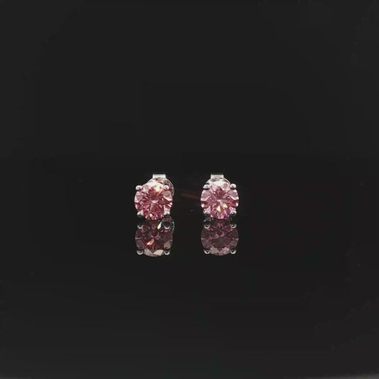 IGI Pink Round 1ct Each VVS - 12,900$ HKD