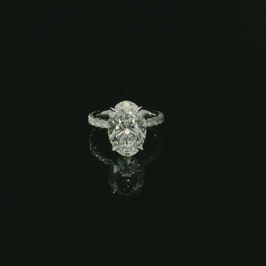 IGI Oval 5ct E VS1 EX EX N 18K W/G