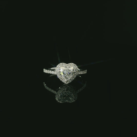 GIA 1.00ct HS D VVS2 18k W/G