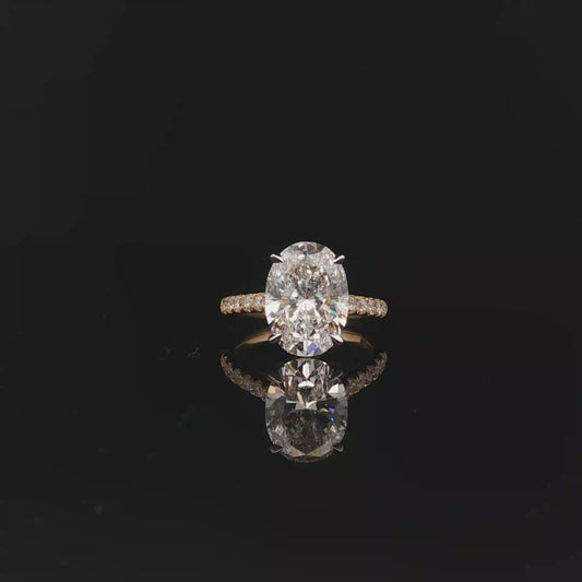 IGI Oval 3.05ct D VVS2 18K/Y