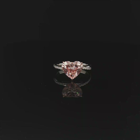IGI Heart 3.04ct FVP VVS2 18kR+W