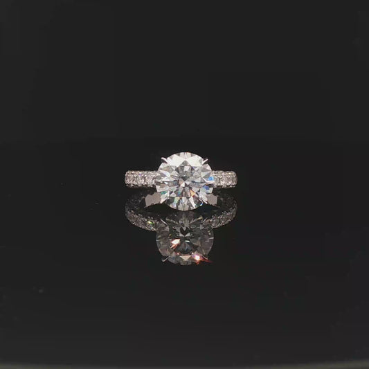 IGI Round 3.09ct D VVS2 18k/W