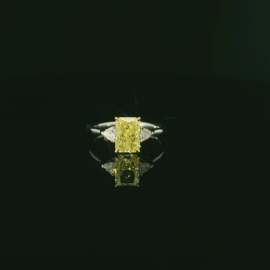 1.53ct Radiant Fancy Intense Yellow