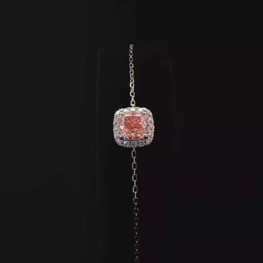 IGI Cushion Fancy Vivid Pink VS1  1.30ct - 7900$ HKD