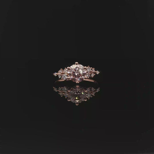 IGI Round 1.1ct Fancy Intense Pink VS1 18k/r