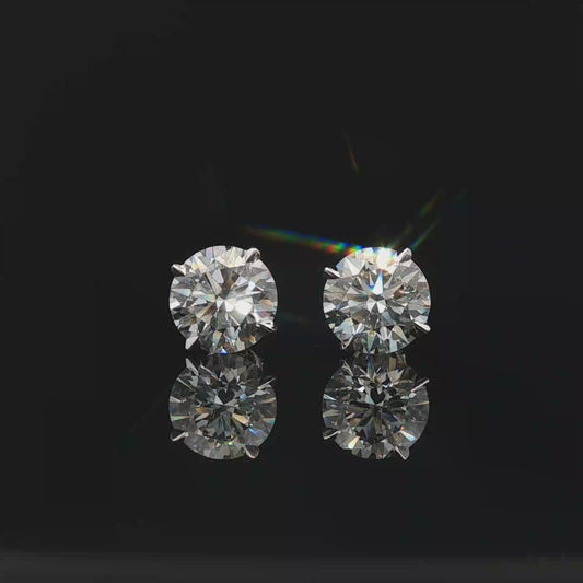 Brilliant-Cut Diamond Stud Earrings