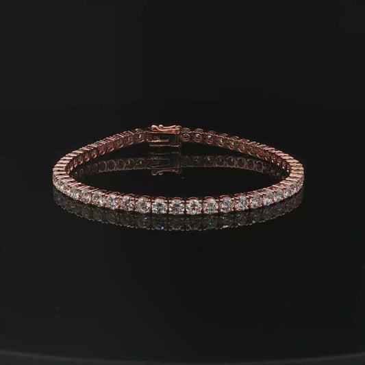 18KR 10pt Round Tennis Bracelet