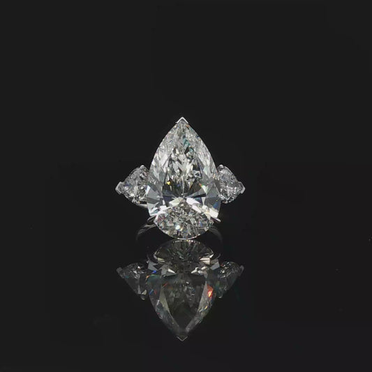 IGI Pear 10.05ct F VVS2 18K/W