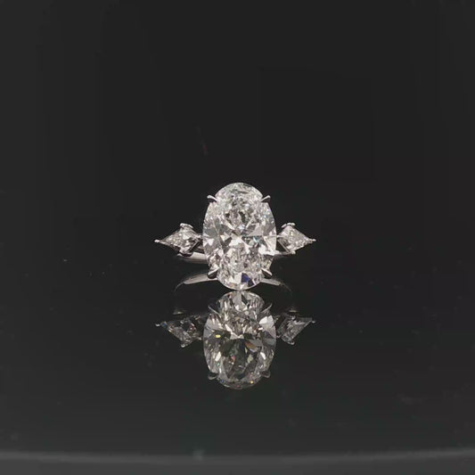 IGI Oval 3.01ct D VS1 18K/W