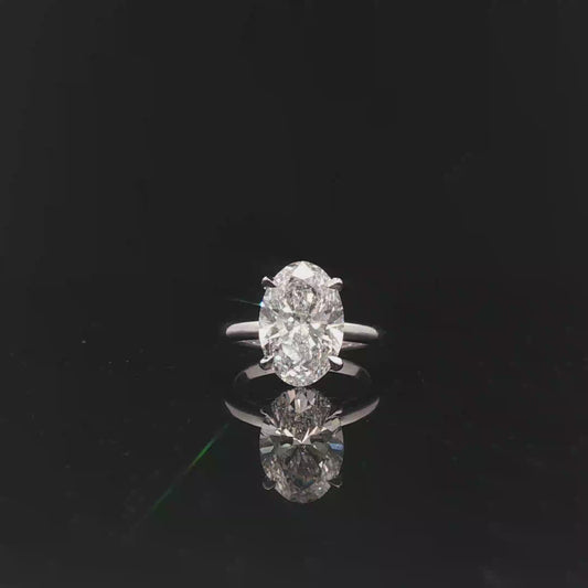 IGI Oval 3.01ct D VS1 18K/W