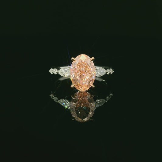 IGI 2.22ct OVAL FANCY VIVID PINK