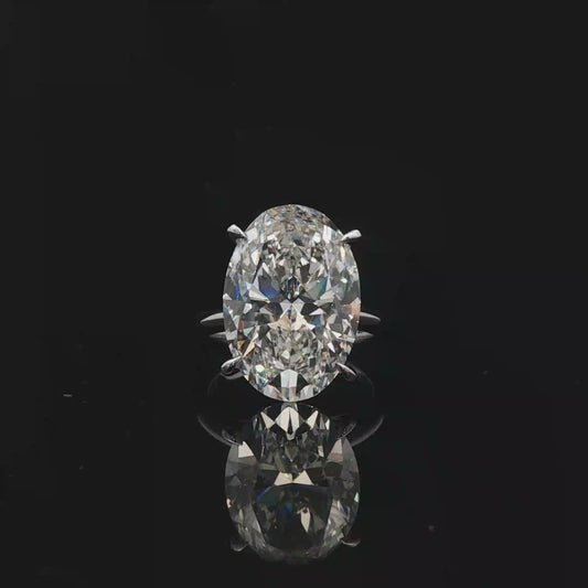 IGI Oval 10.08ct D VVS2 PT950