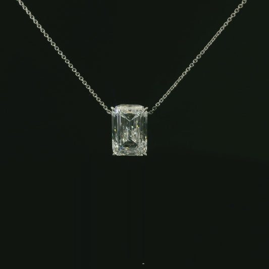 IGI Emerald 5.51ct D VVS1 Pendant 18k W/G