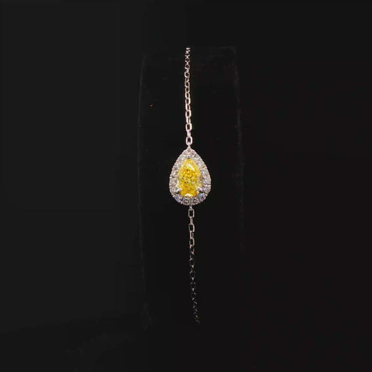 IGI Pear Fancy Intense Yellow VS1 0.56ct - 5900$ HKD