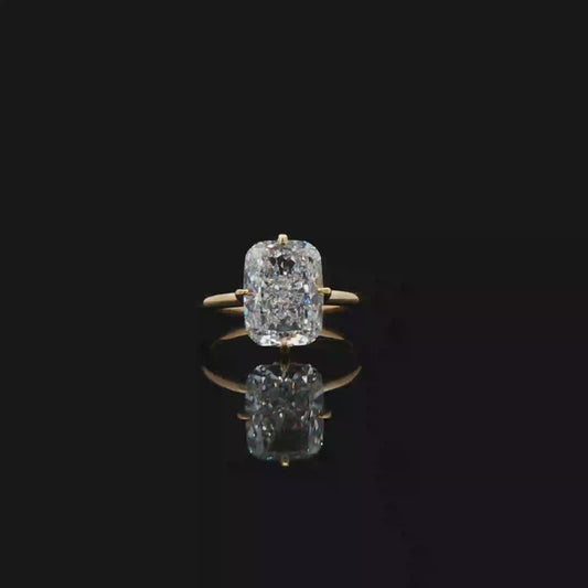 IGI Cushion 4.02ct D VS1 18K Y/G