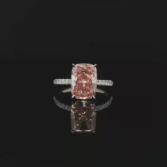 IGI Cushion 4.08ct Fancy Vivid Pink VS1