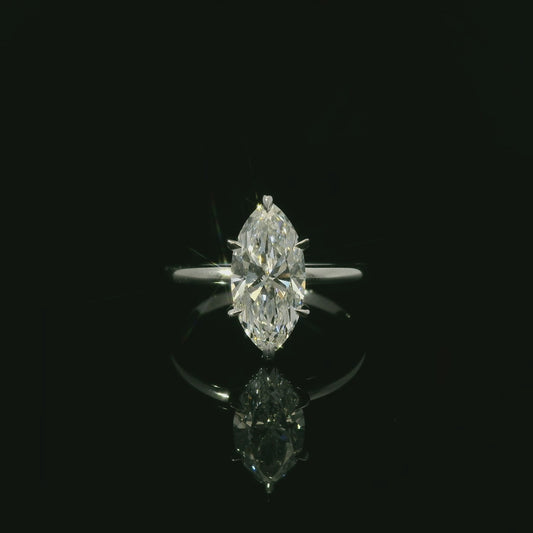 IGI Lab Grown Marquise 1.85ct D VS1 18k W/G