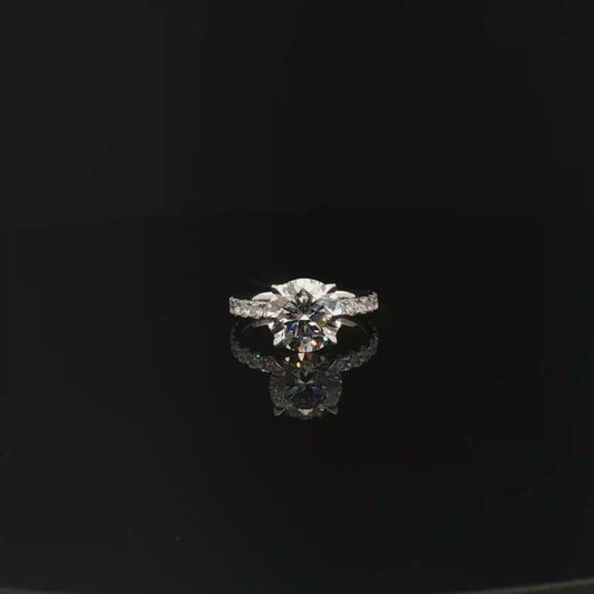 IGI Round 3.02ct D VVS2 18k/W