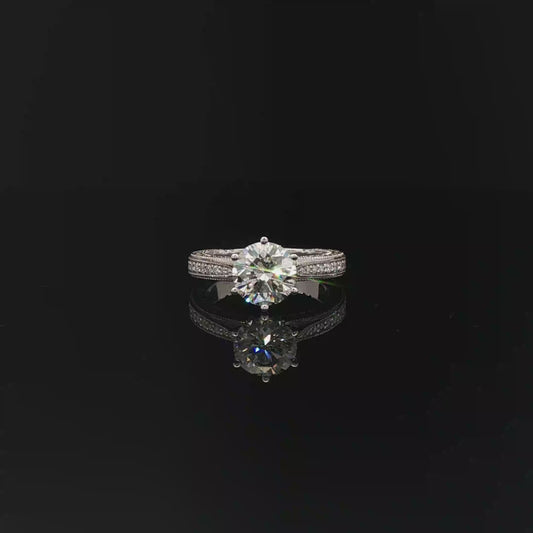 GIA Round 2.01ct E VVS2 18k/w